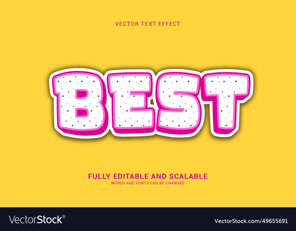 Editable text effect best style