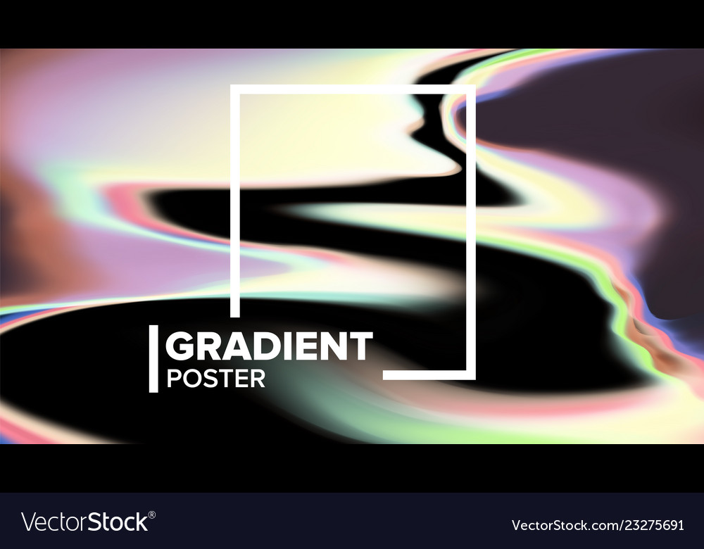 Gradient fluid background future color vector image Gradient fluid background future color