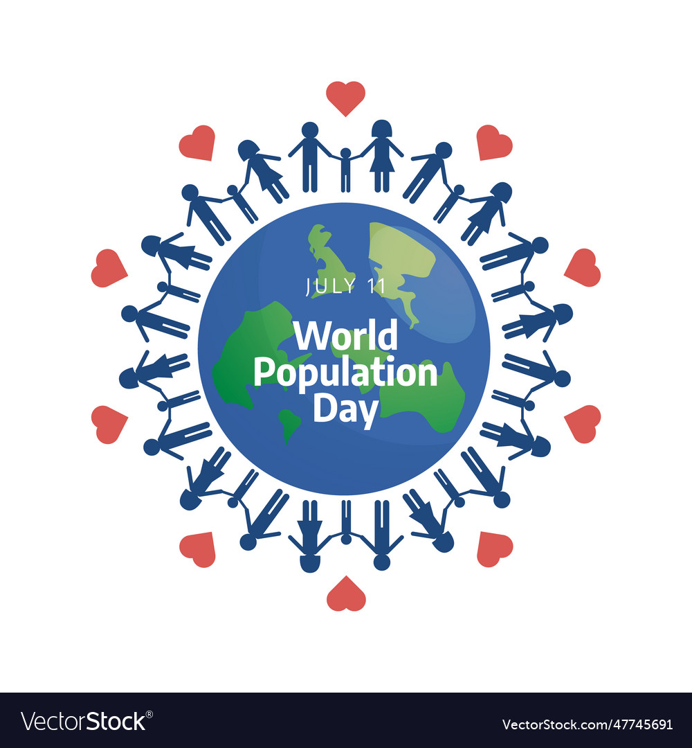 Graphic of world population day good for world Vector Image