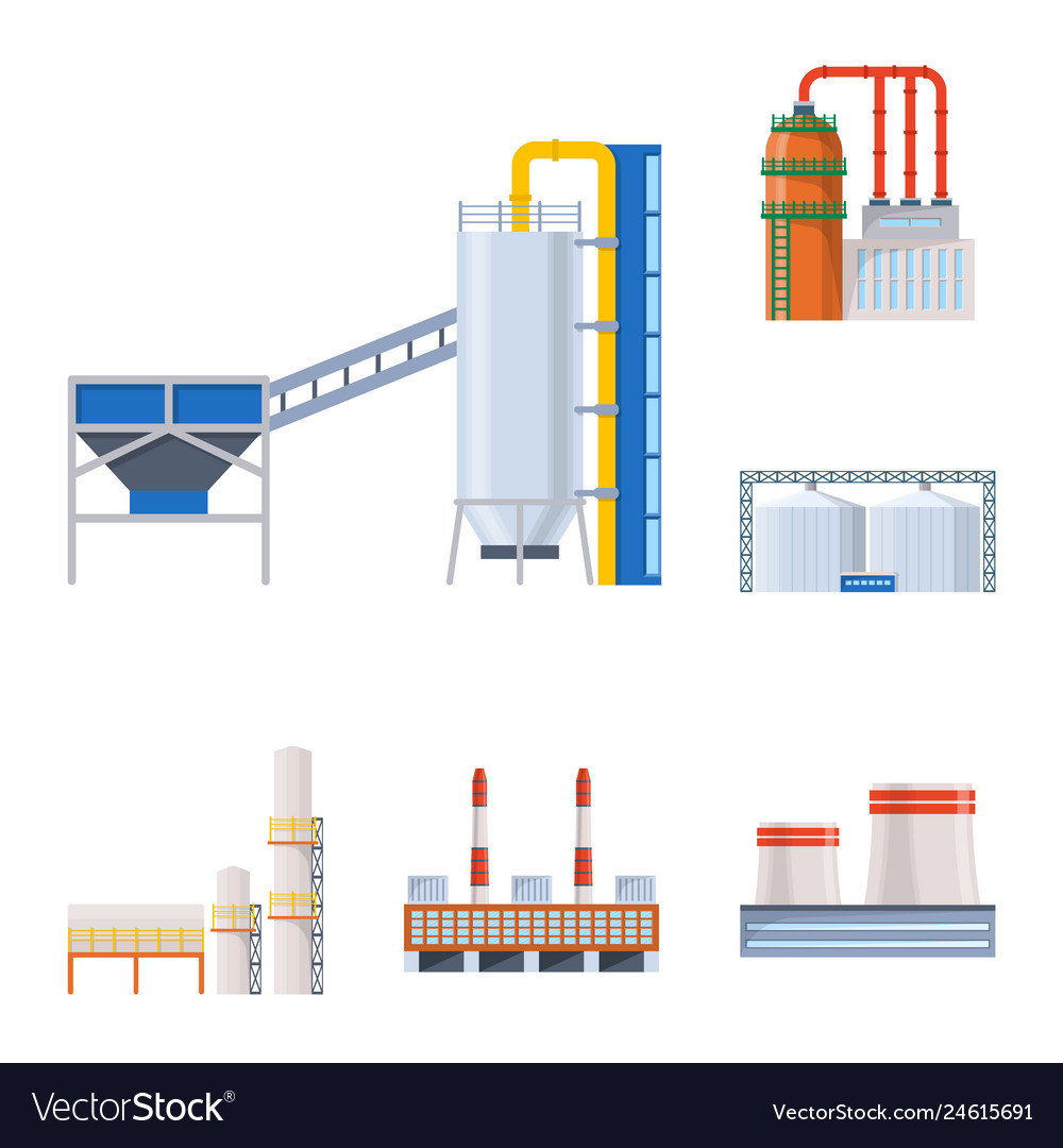 Isolated object of industry and building icon vector image Isolated object of industry and building icon