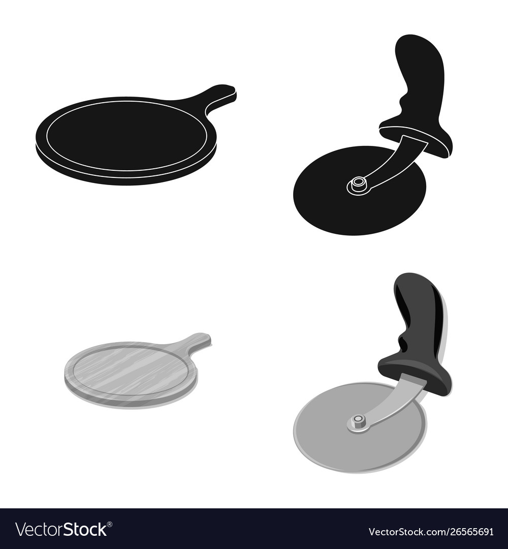 Isolated object pizza and food symbol set