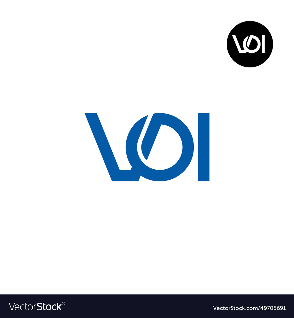 Letter voi monogram logo design Royalty Free Vector Image