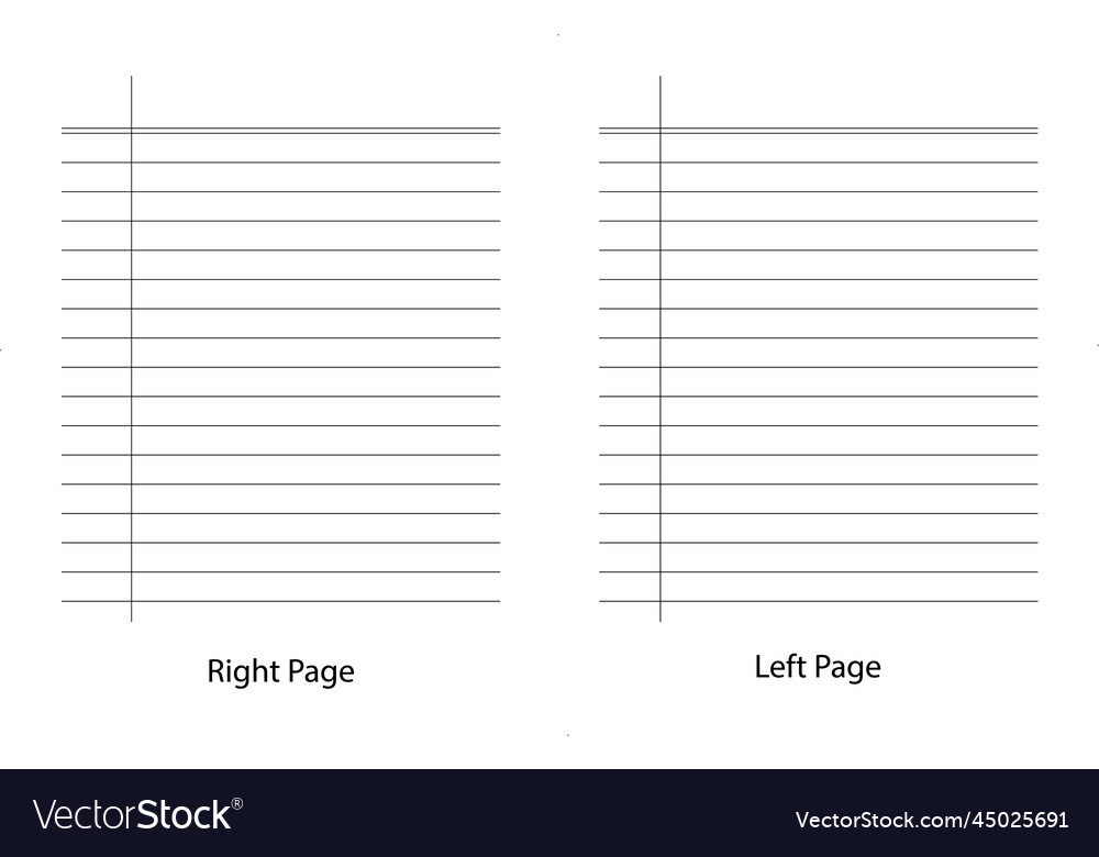 Line notebook pages paper grid background vector image Line notebook pages paper grid background