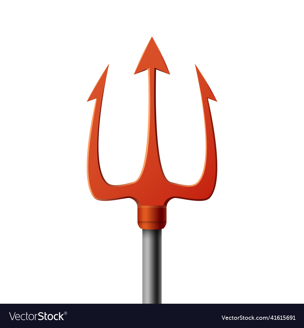 Neptune red trident Royalty Free Vector Image - VectorStock