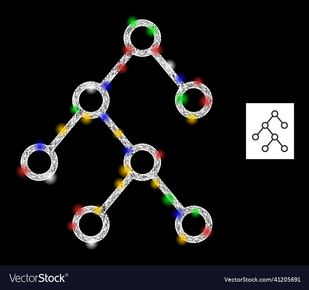 Netznetz binäre Diagramm-Links-Symbol mit bunten vector image Netznetz binäre Diagramm-Links-Symbol mit bunten