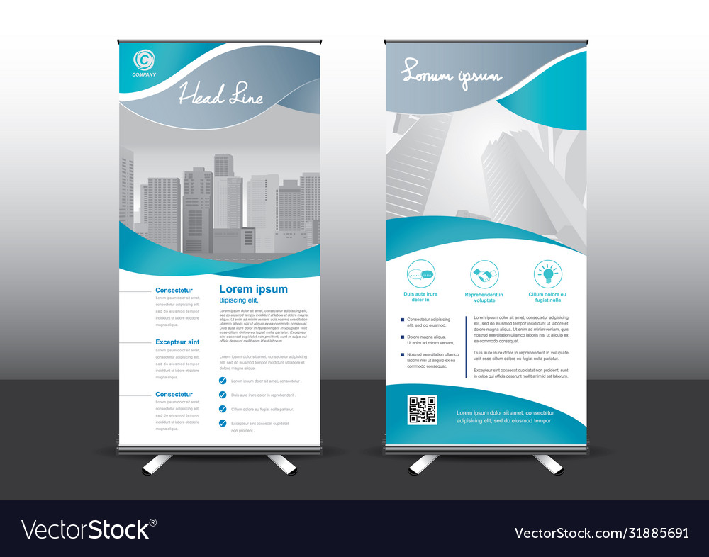 Rollup template designed for style applied Vector Image Rollup template designed for style applied