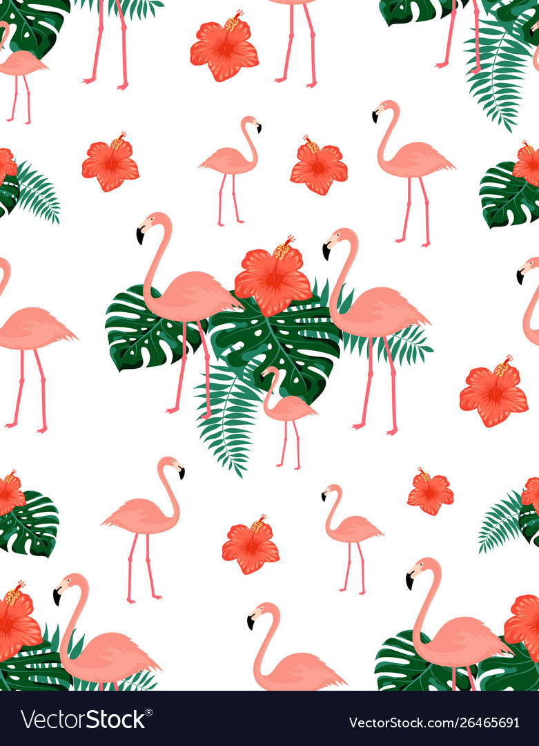 Seamless flamingo pattern