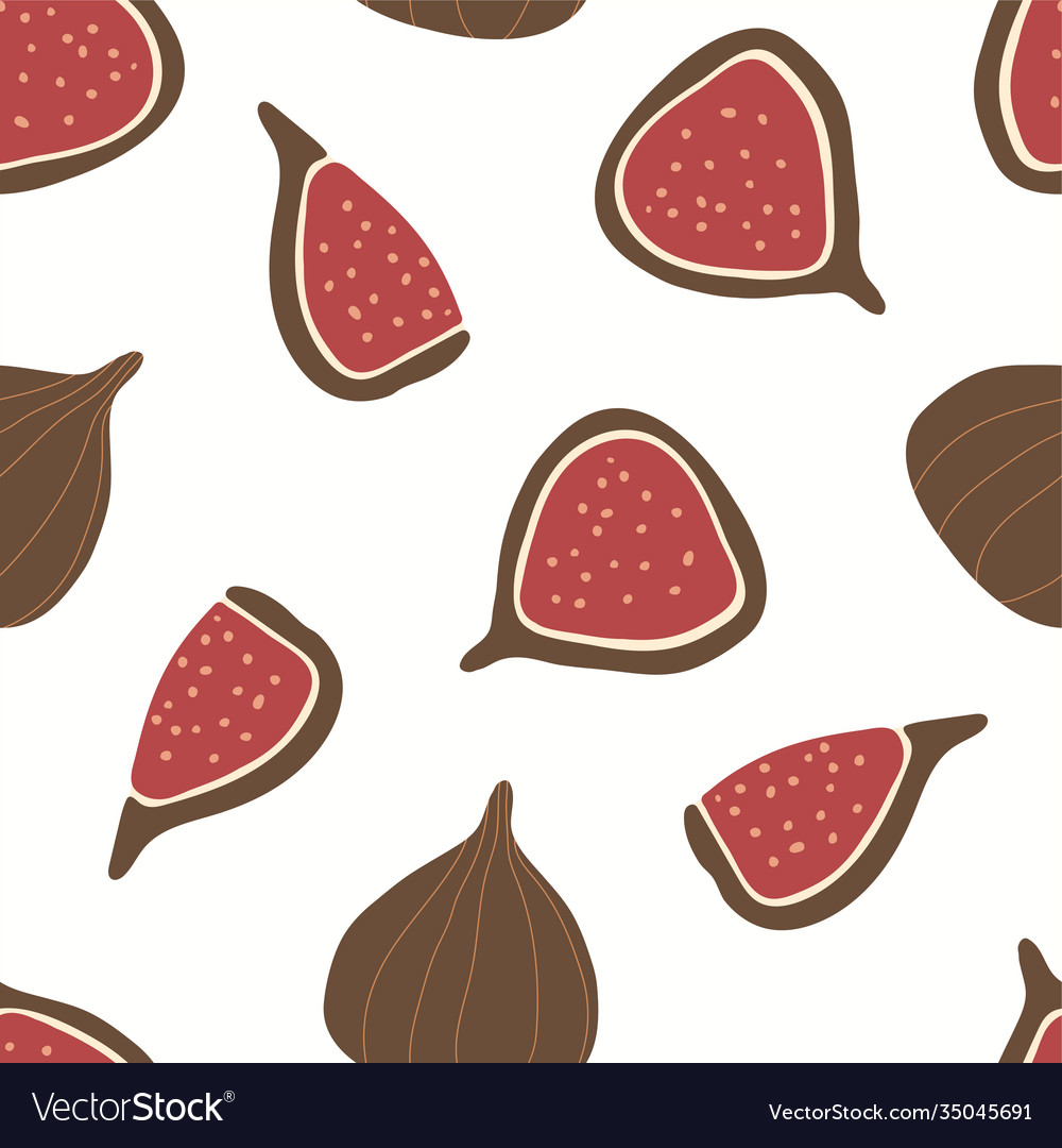 Seamless pattern with figs vector image Seamless pattern with figs
