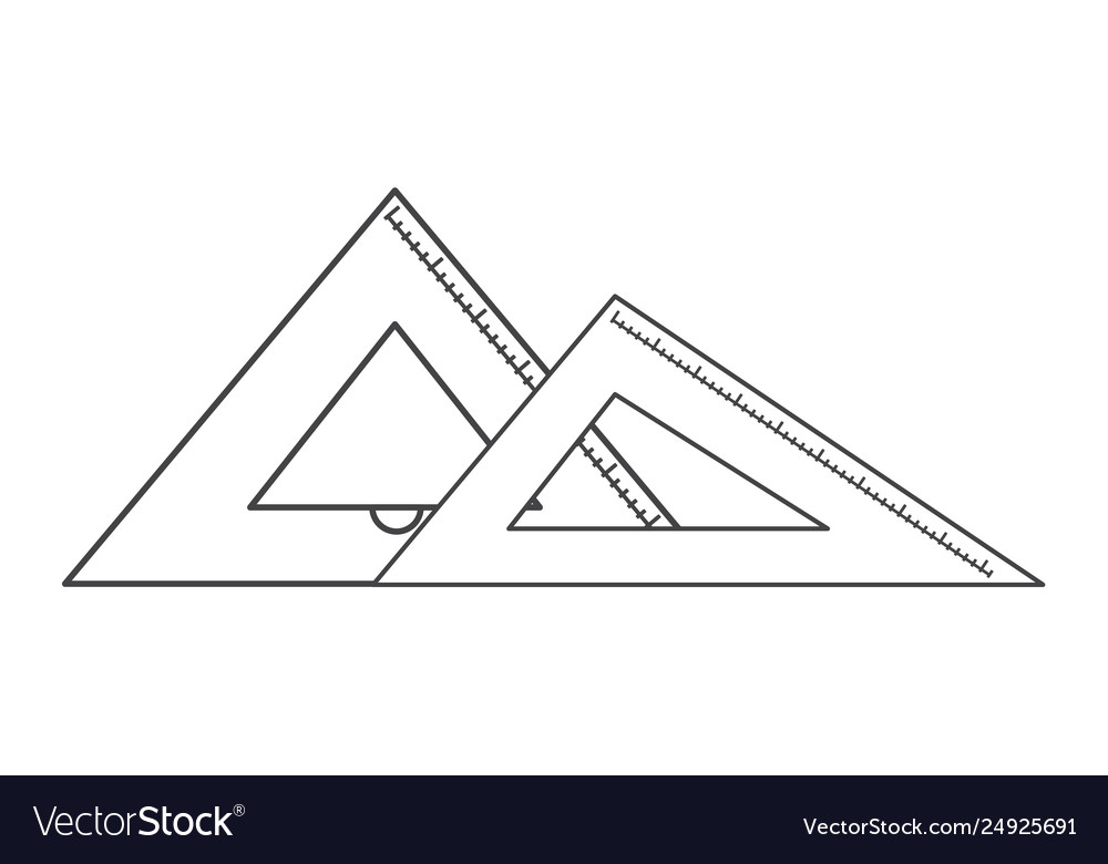 Squaring rule tool isolated icon