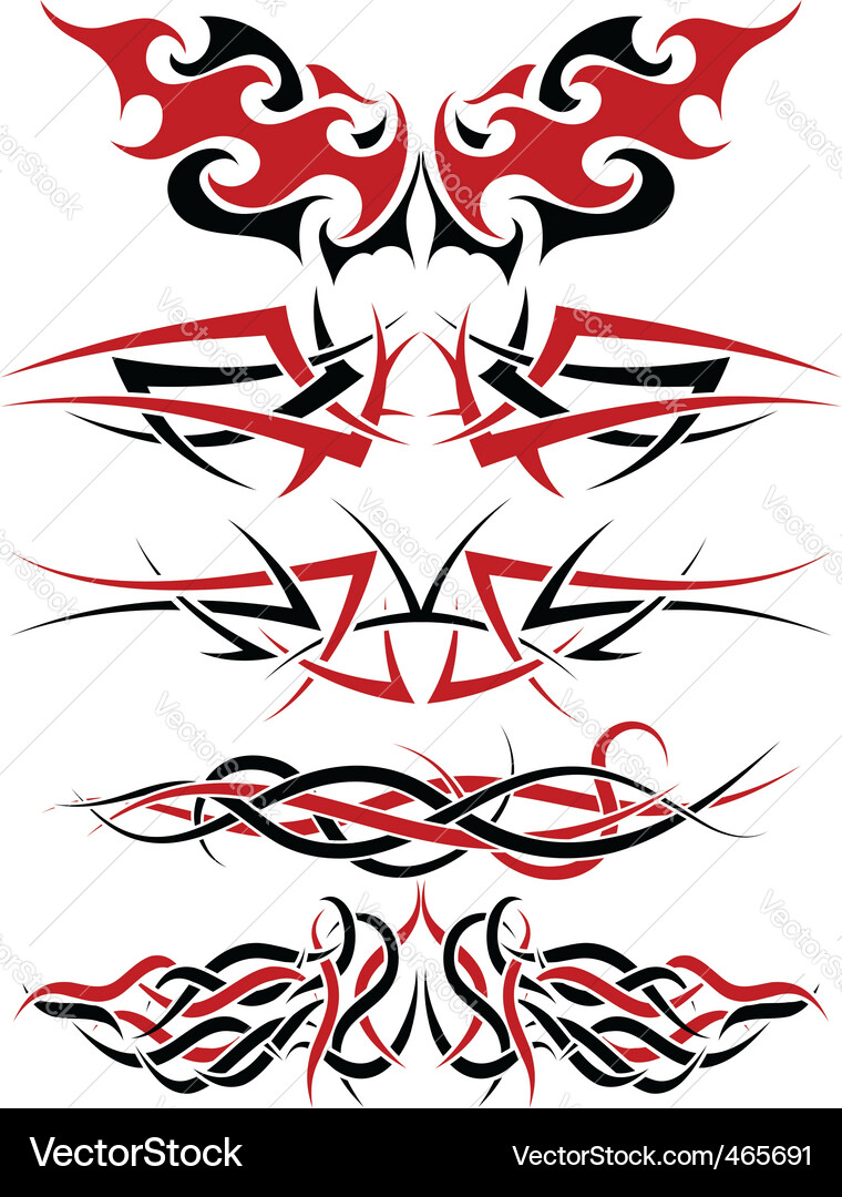 Tattoos set Royalty Free Vector Image - VectorStock