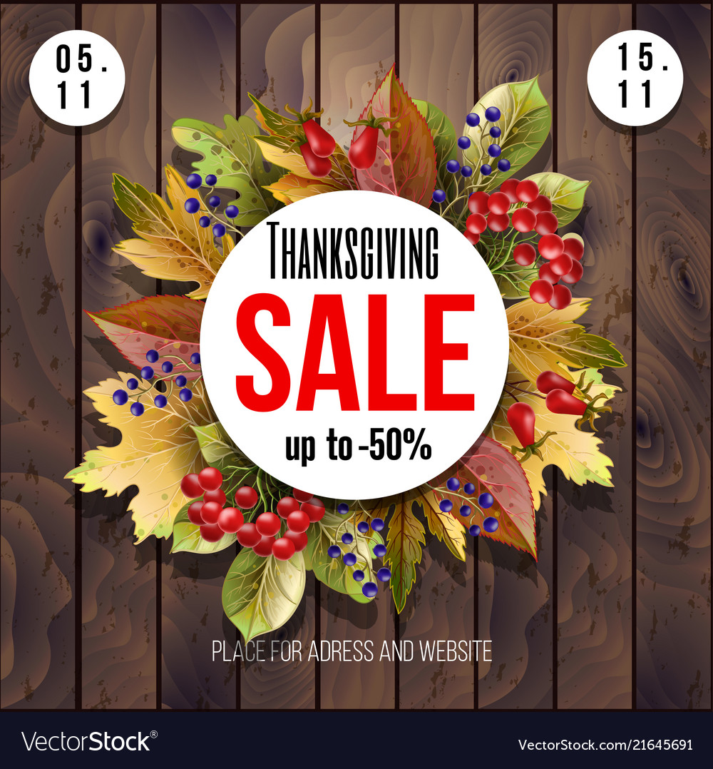 Thanksgiving Herbst Verkauf Poster
