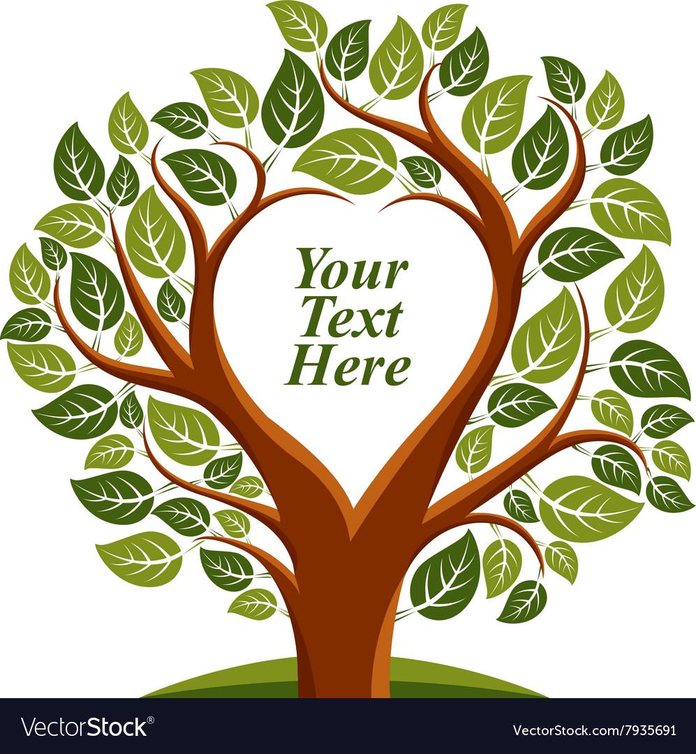 Tree with leaves and branches in the shap