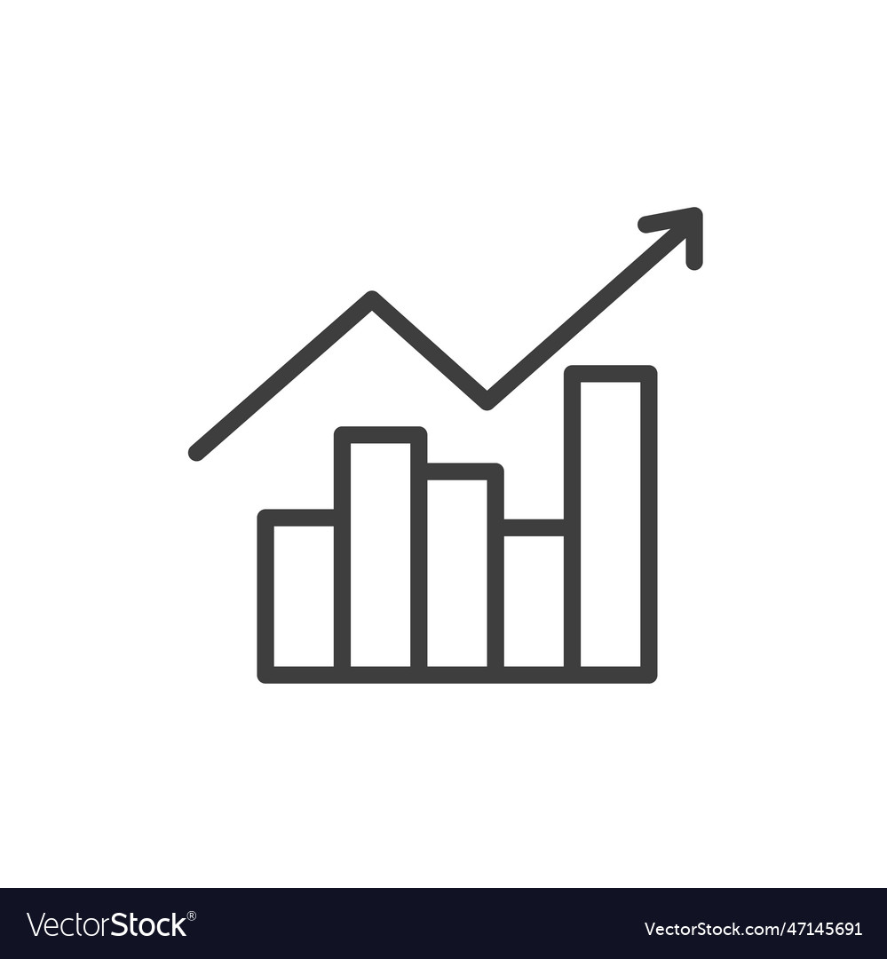 Trend icon thin line icon from marketing Vector Image