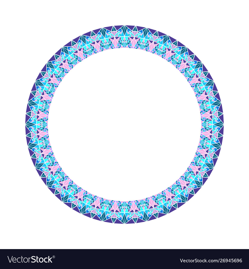Abstract mosaic circular wreath - round element