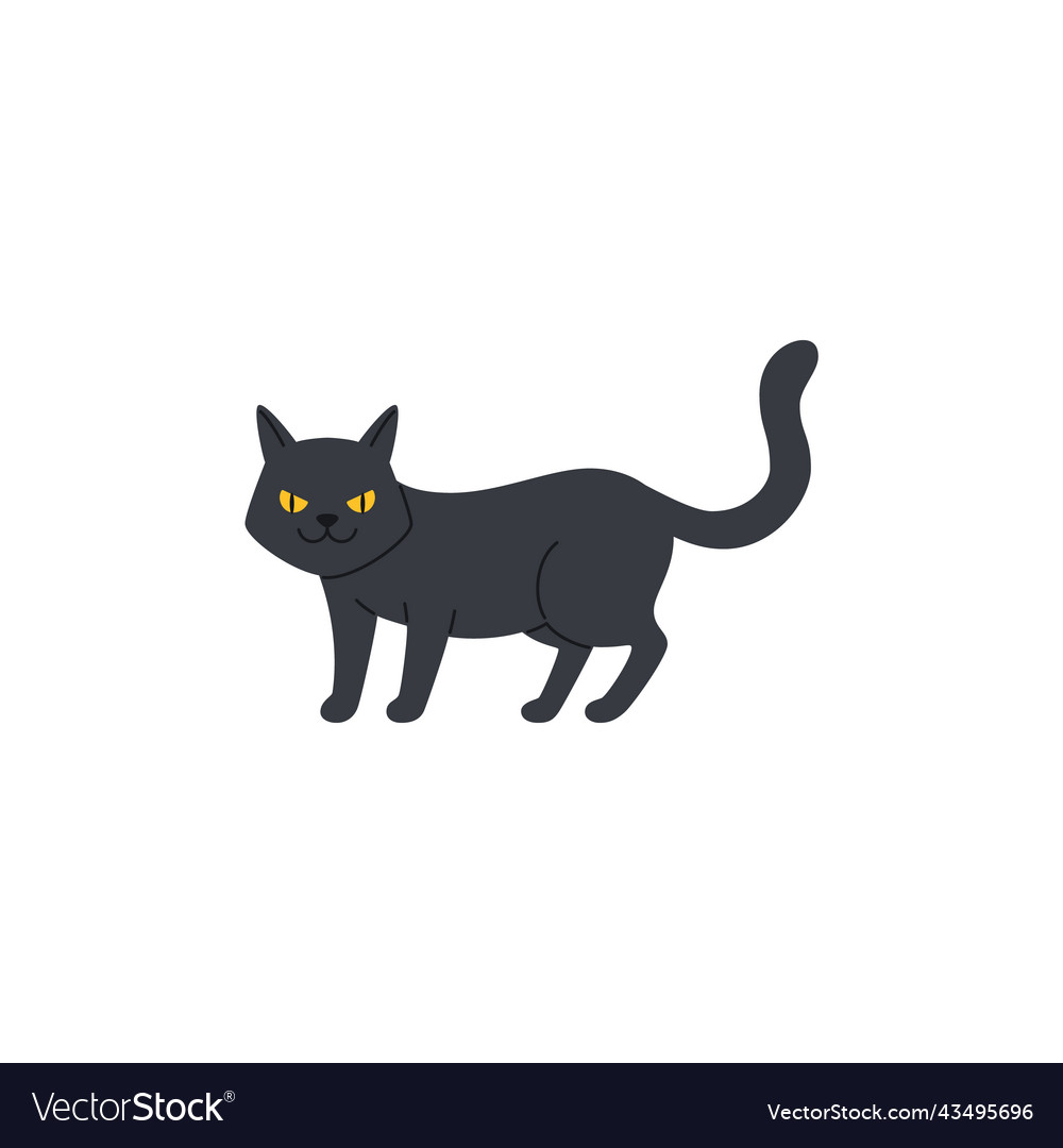 Angry Evil Cat Drawing Vector Stock Vector (Royalty Free