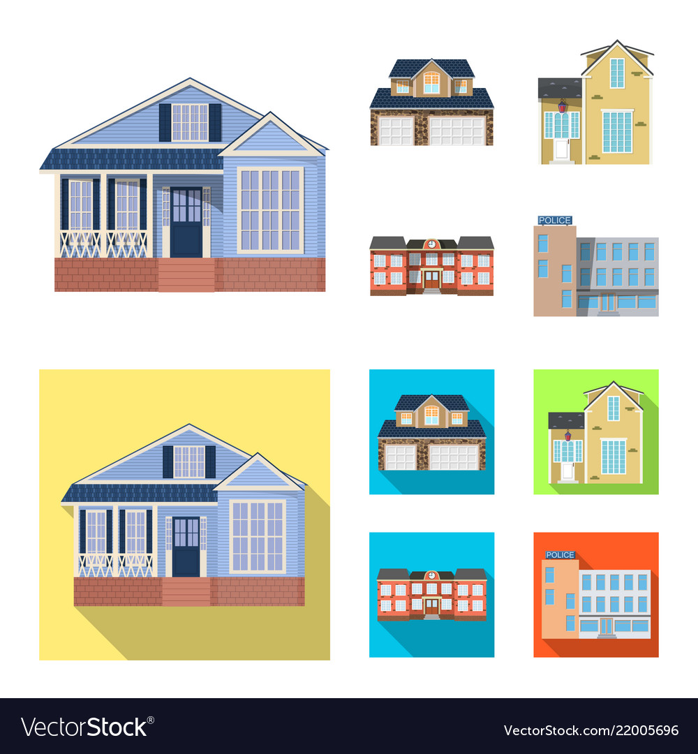 Building and front icon vector image Building and front icon