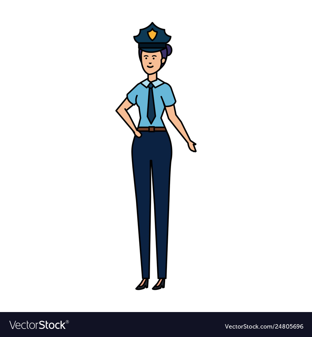 Female police officer avatar character