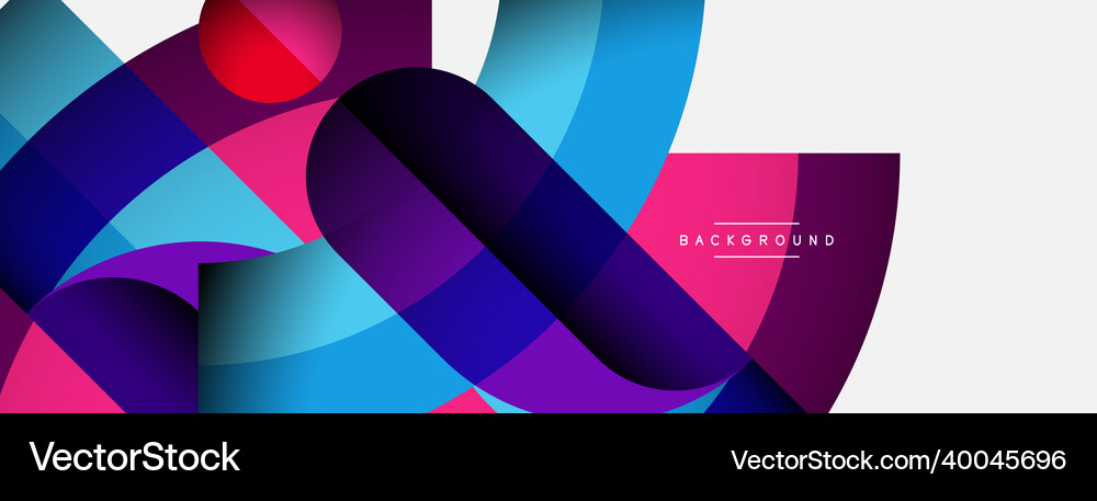 Geometric abstract background round shapes Vector Image
