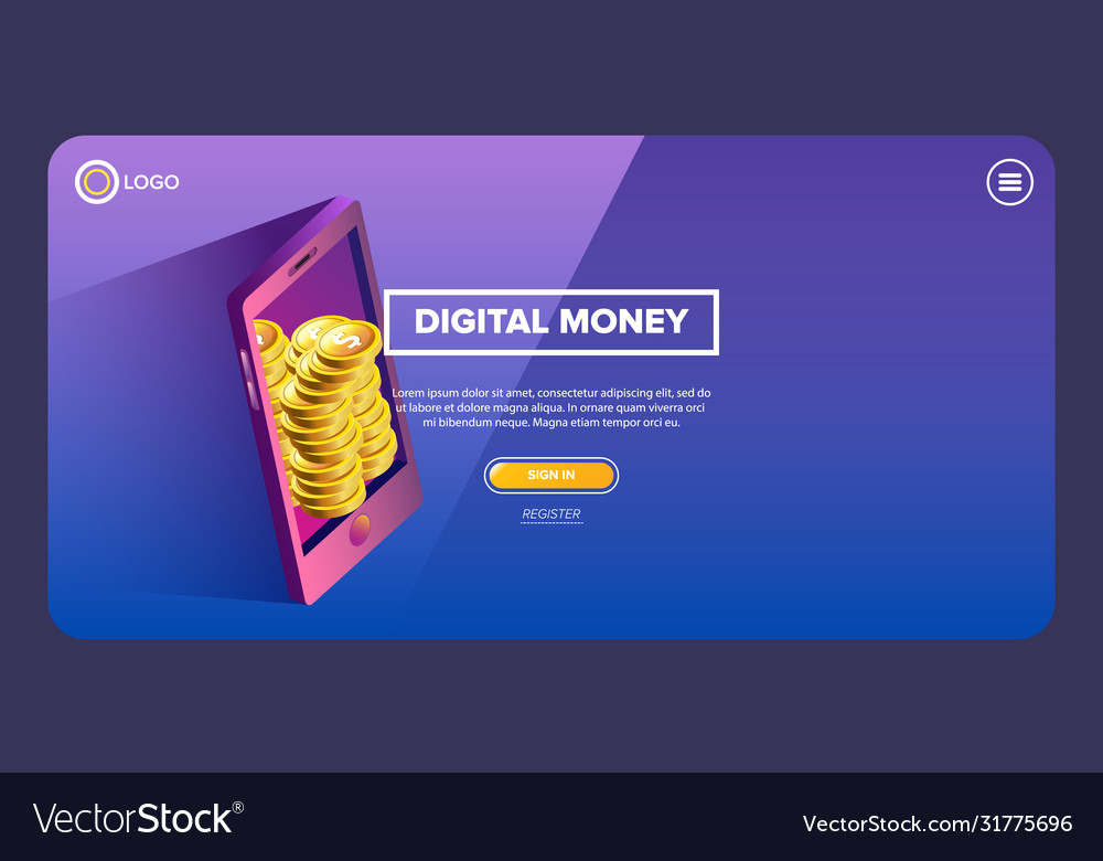 Mock-up design website or landing page vector image Mock-up design website or landing page