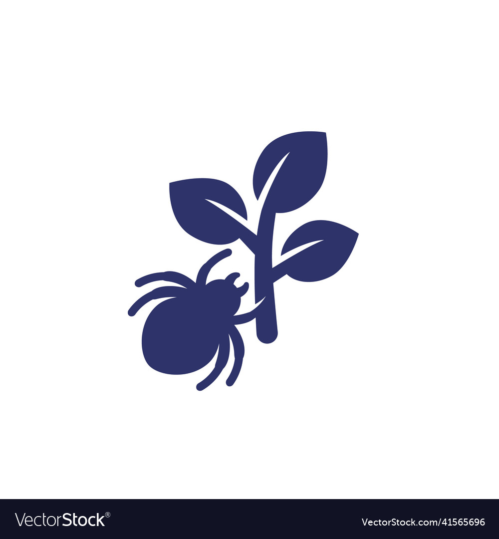 Pest and plant icon on white Royalty Free Vector Image