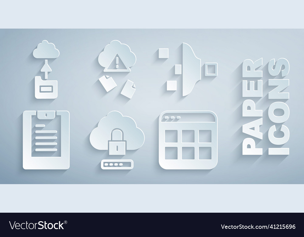 Cloud Computing Lock Filtereinstellung Server einstellen Vector Image Cloud Computing Lock Filtereinstellung Server einstellen