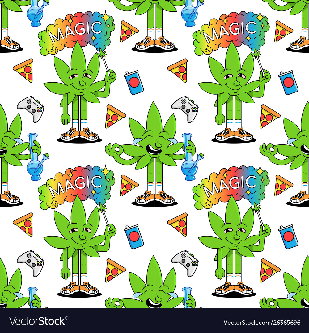 Smiling happy isolated seamless pattern