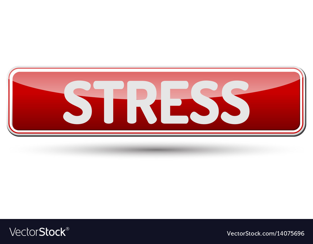 Stress - abstract beautiful button with text