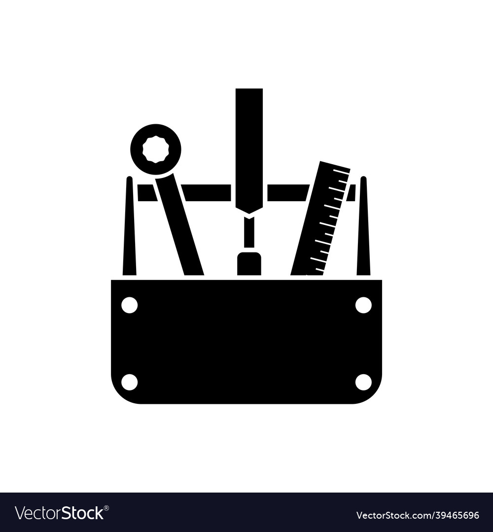 Toolbox icon design template isolated