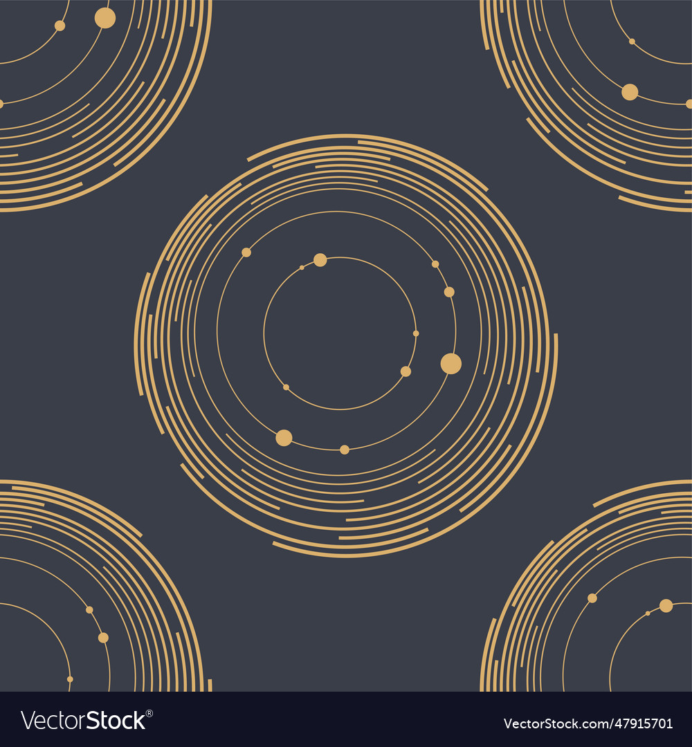 Abstract geometric seamless pattern with circles vector image Abstract geometric seamless pattern with circles