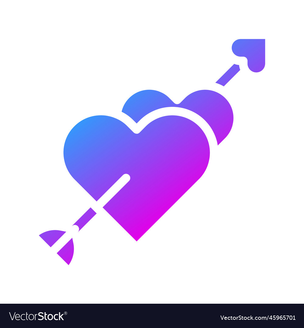 Arrow icon solid gradient style valentine element