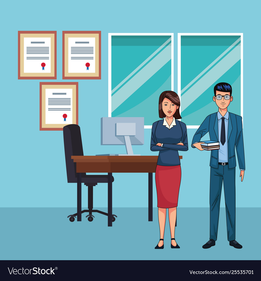 Business couple avatar Royalty Free Vector Image