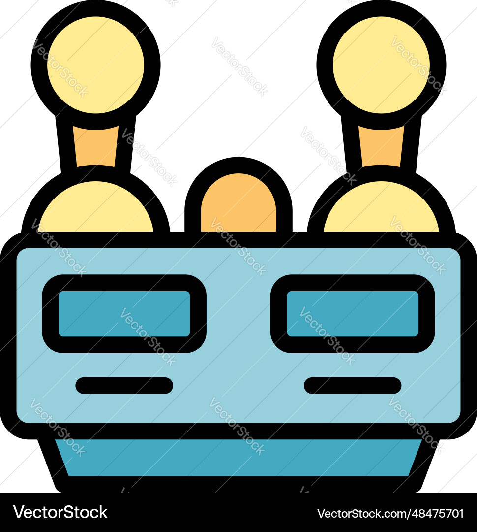 Digital joystick icon flat Royalty Free Vector Image