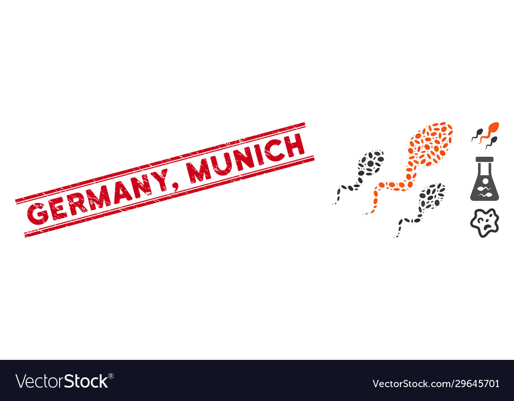 Distress germany munich line seal with collage