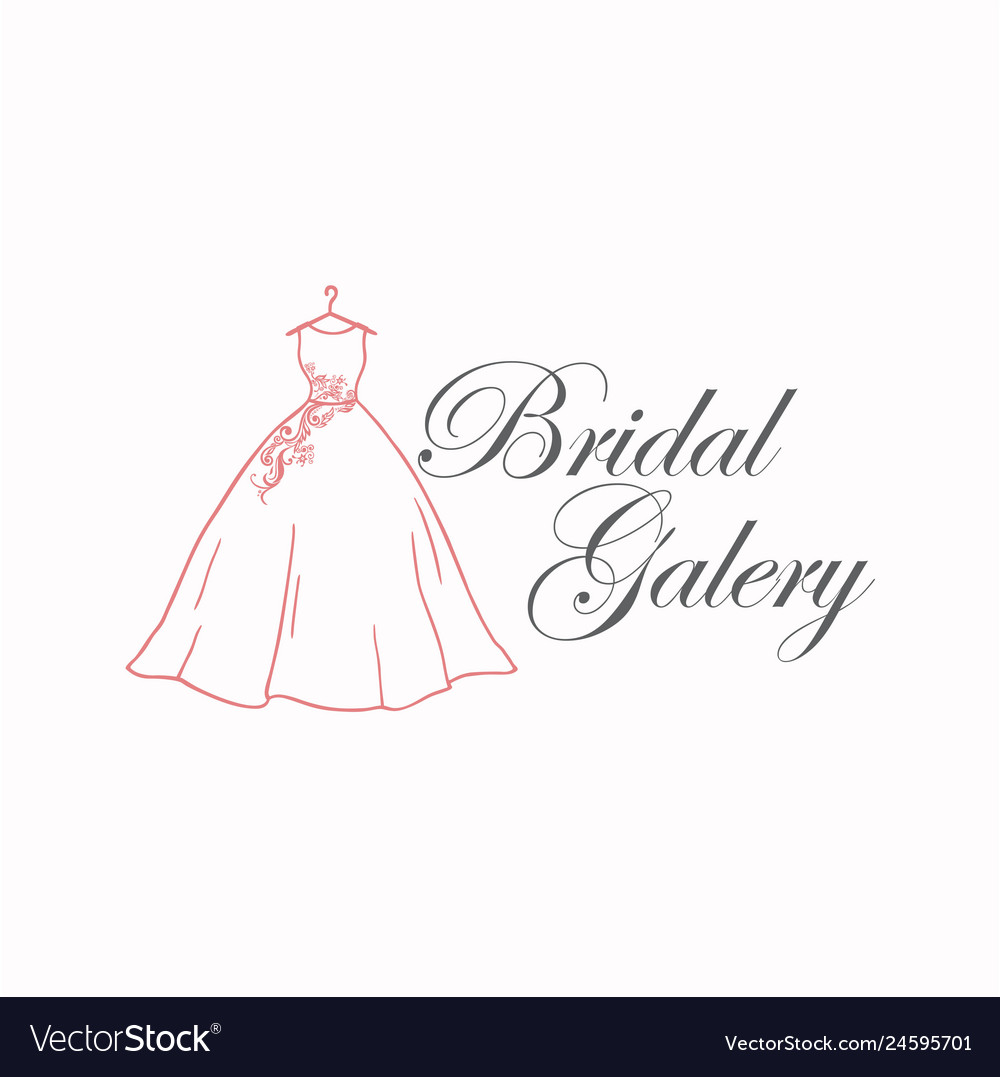 Dress Boutique Bridal Galery Logo Sign Template Vector Image