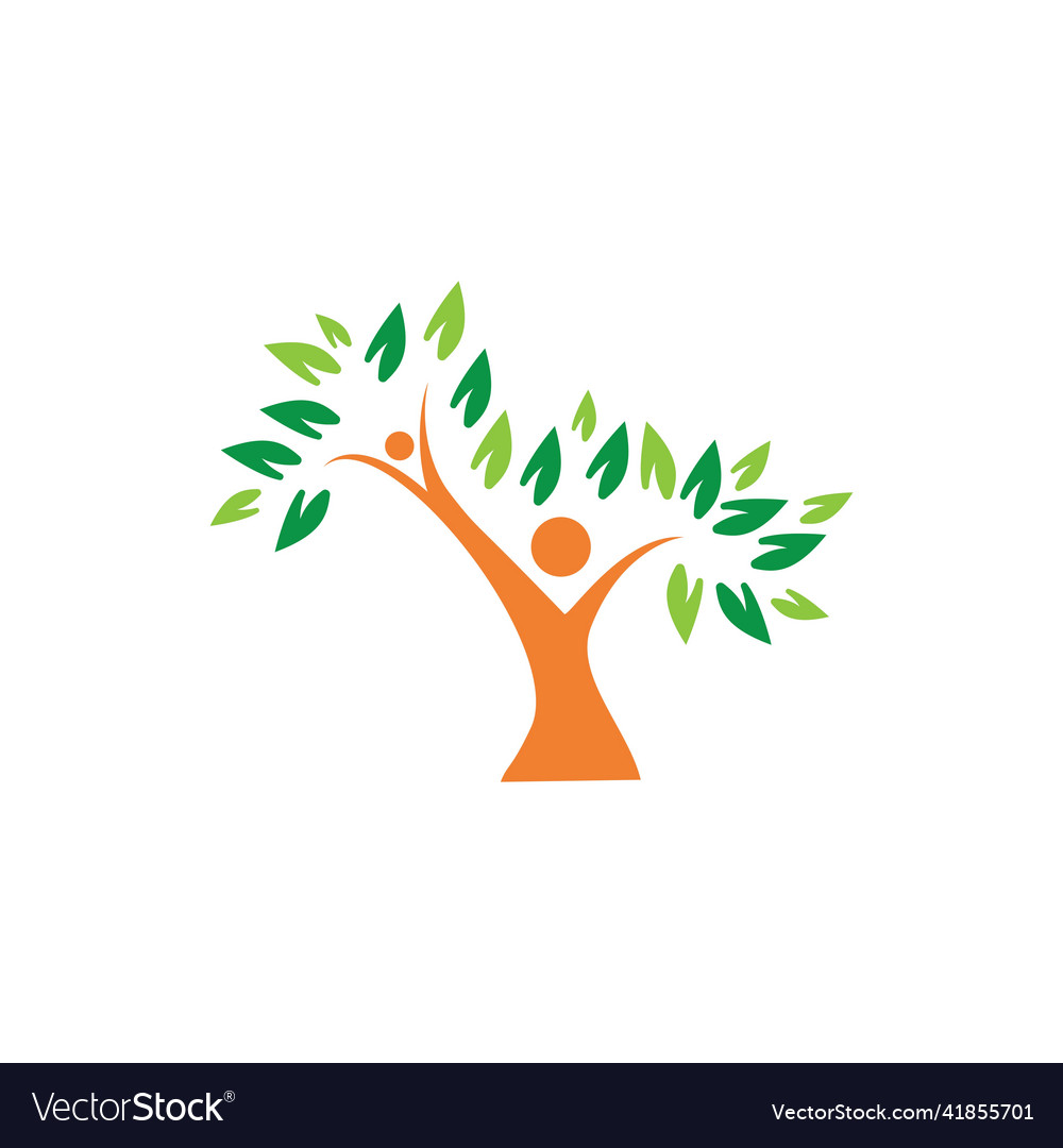 Family tree logo template Royalty Free Vector Image