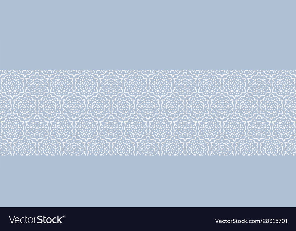 Flower lace stripe texture seamless border pattern