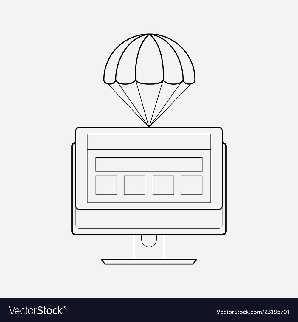 Landing page icon line element
