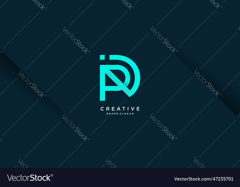 Monogram letter logo template with initial r