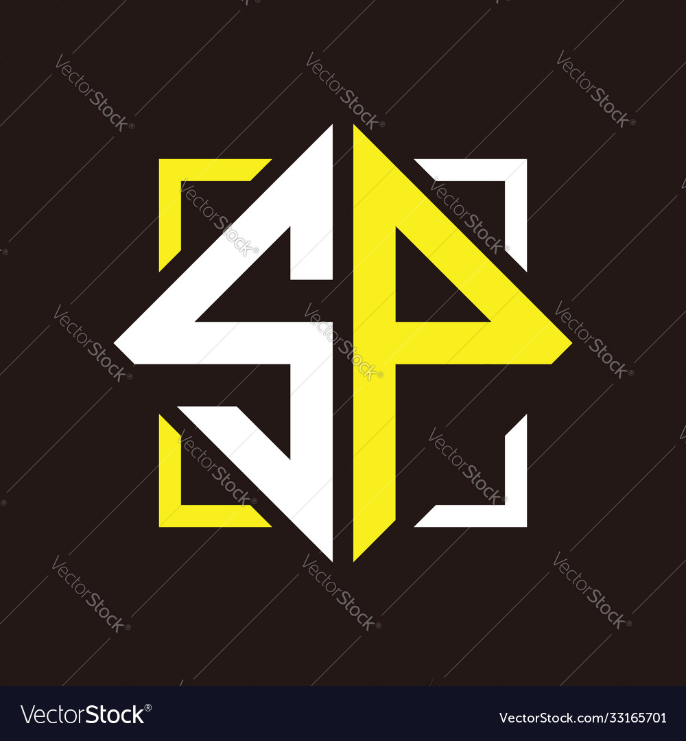 S & P Initials Quad Shape Monogram