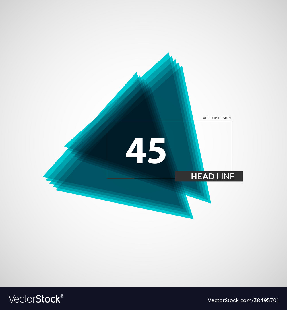 Triangle pattern in abstract style on white vector image Triangle pattern in abstract style on white