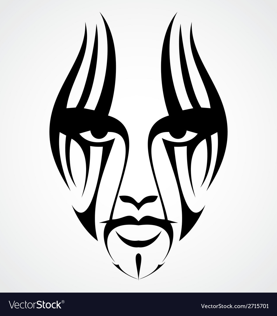 Share More Than 55 Tribal Face Tattoo Super Hot In Cdgdbentre   Tribal Face Tattoo Vector 2715701 