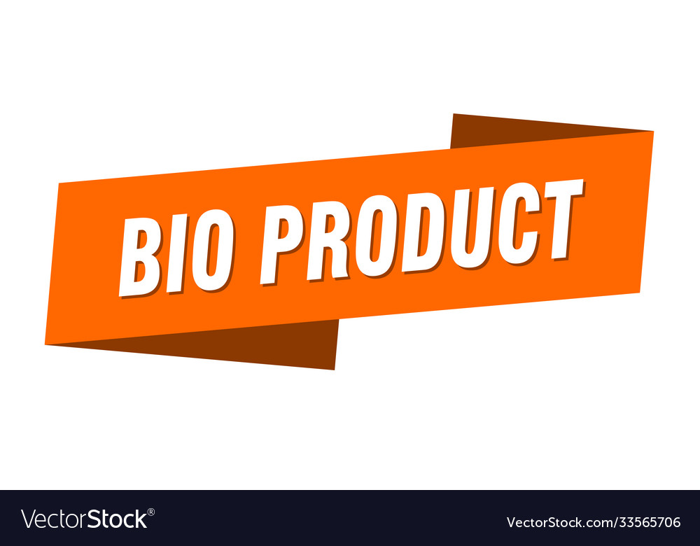 Bio product banner template ribbon label sign