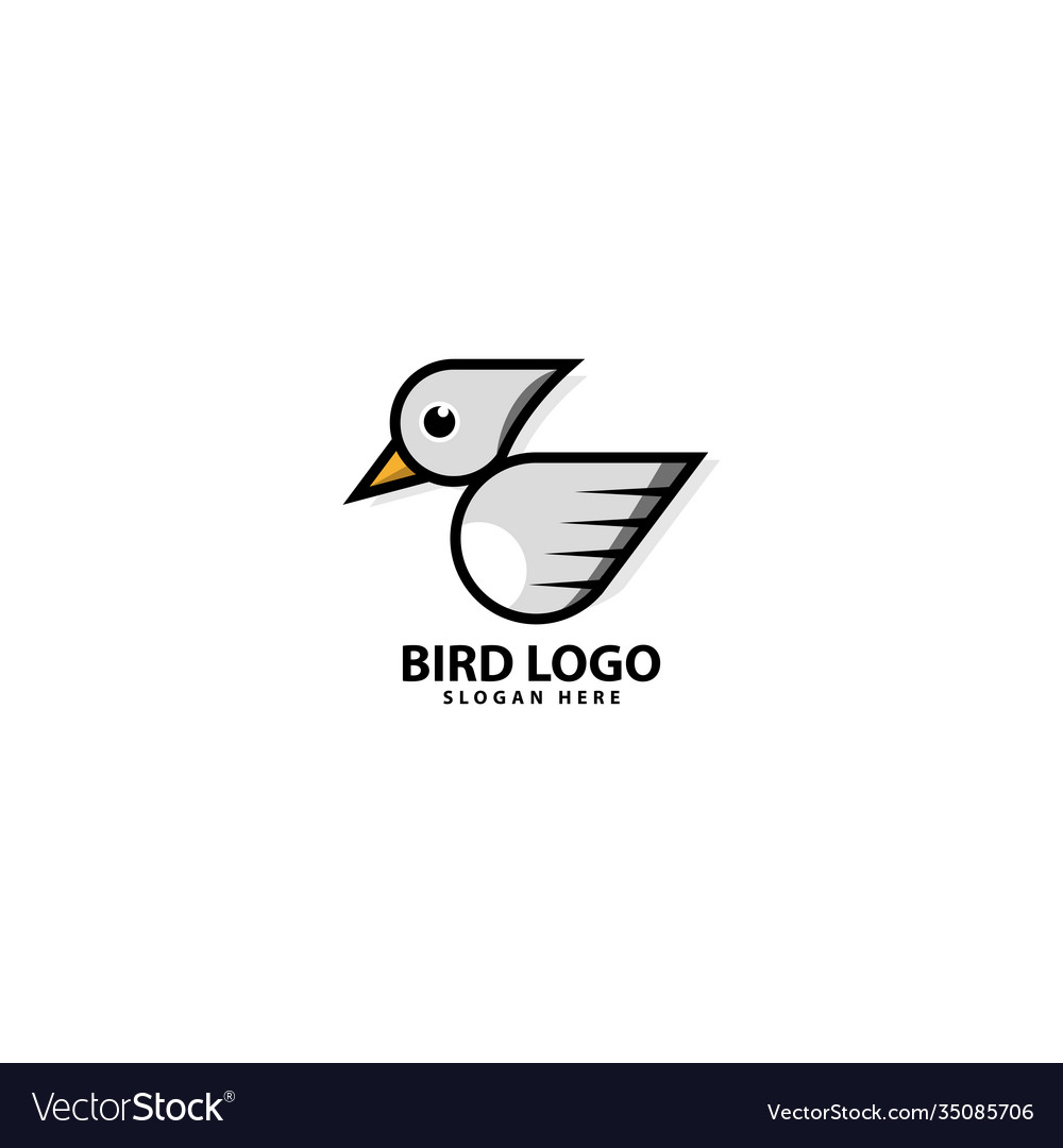 Bird flying logo design icon