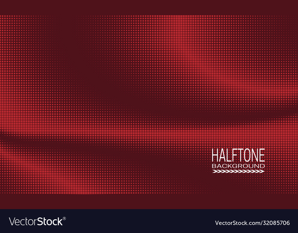 Halftone background design with array red vector image Halftone background design with array red