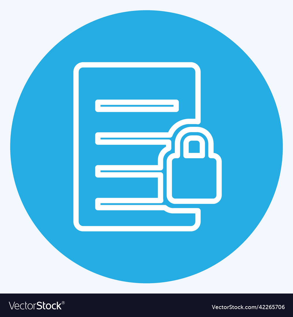 Icon secure document suitable for user interface Vector Image Icon secure document suitable for user interface