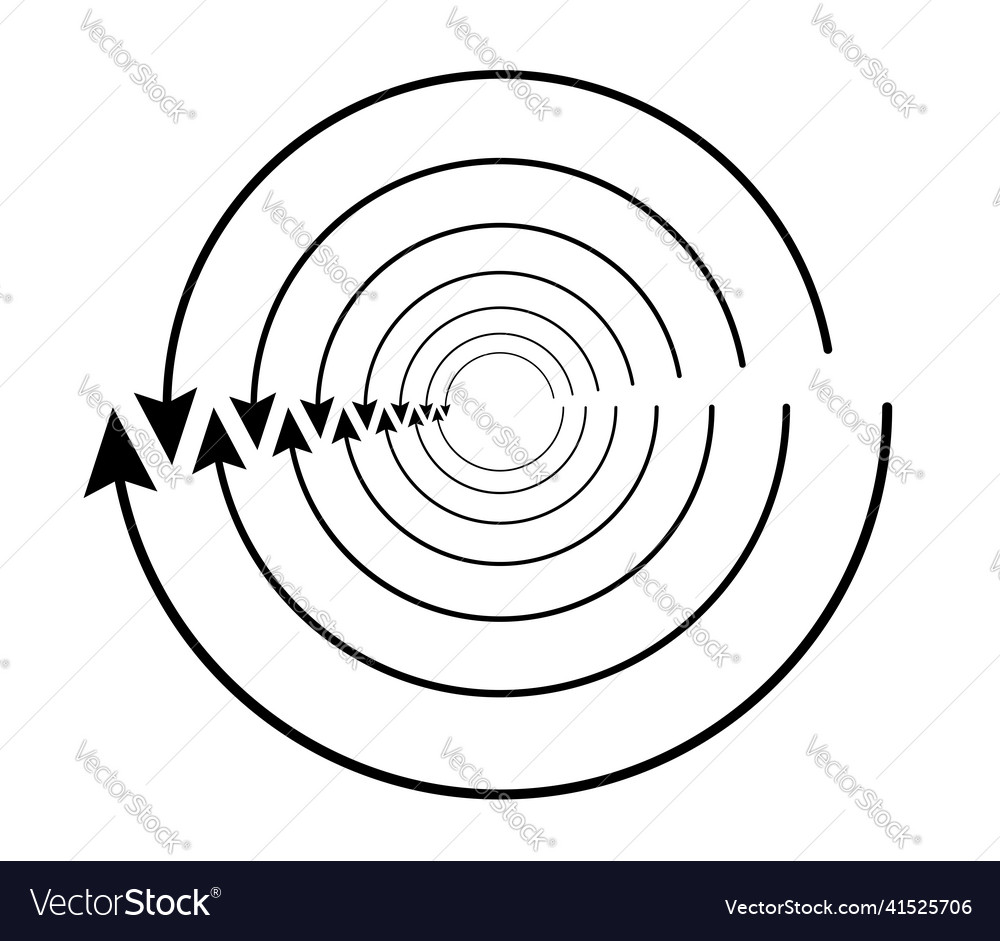 Random Kreiszyklus Pfeilelement Spirale
