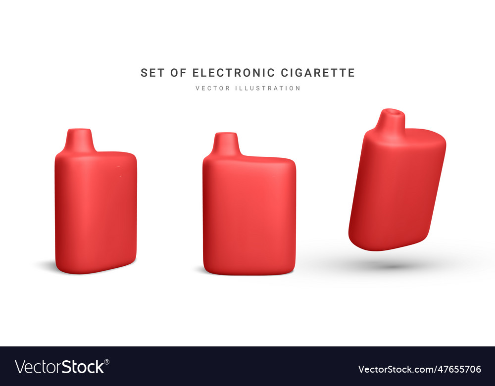 Set von 3d realistischen Einweg-Elektronik