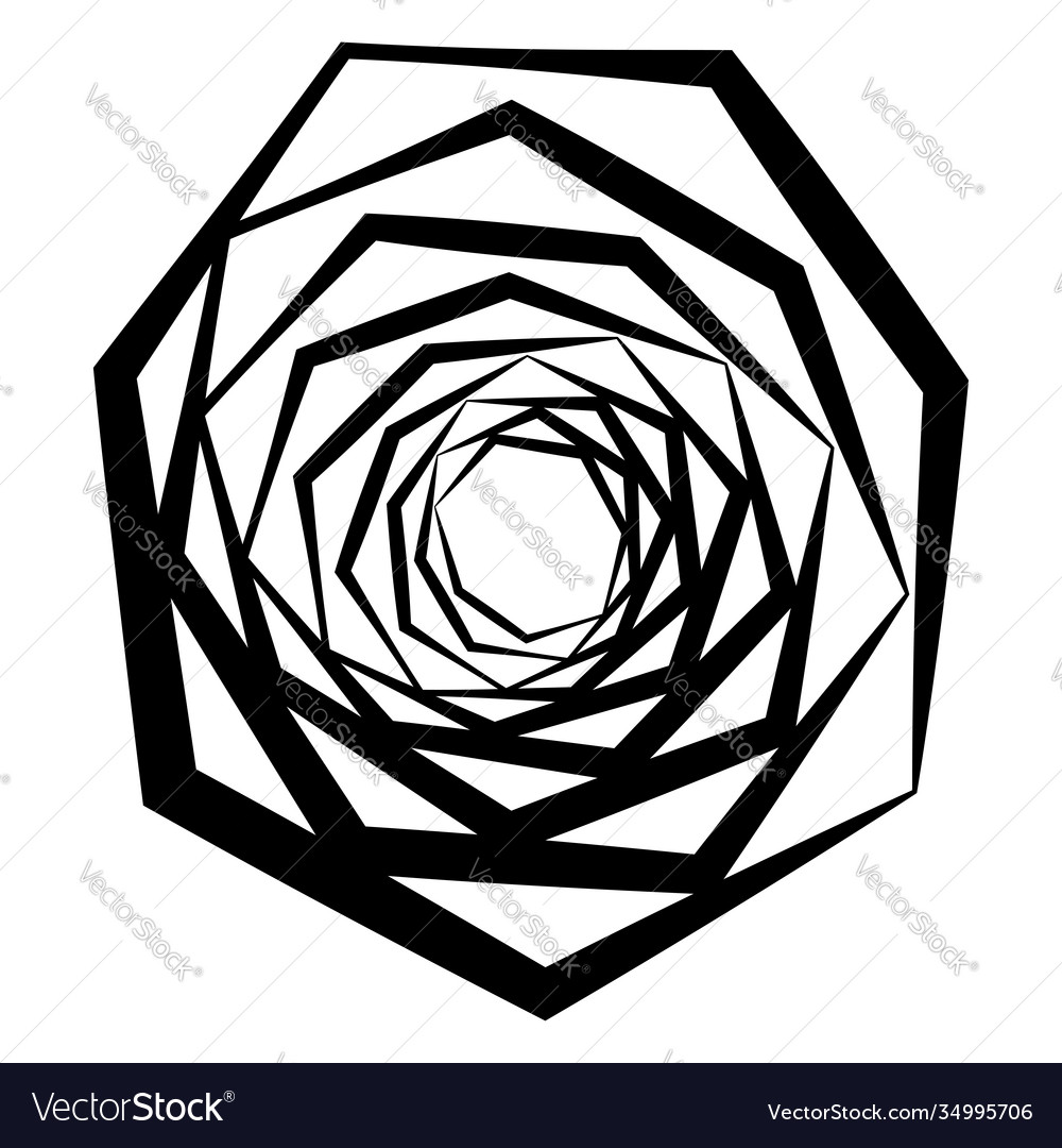 Spiral swirl twirl element set abstract