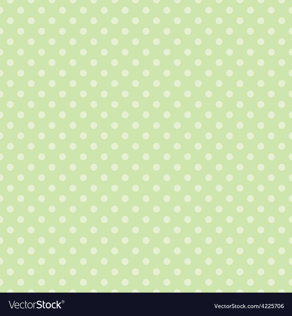 Tile pattern with polka dots on green background