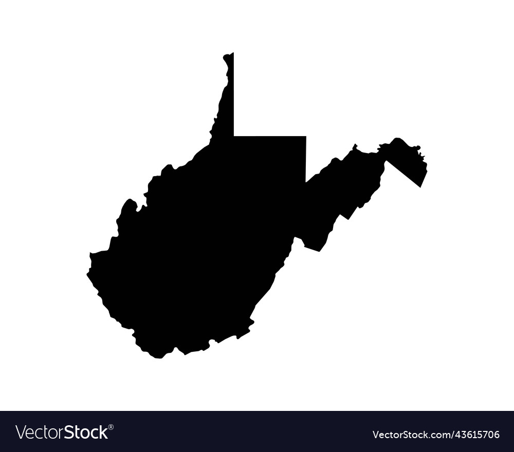 West virginia wv usa map Royalty Free Vector Image